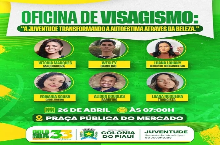 Colônia do Piauí realiza oficina de visagismo para juventude com foco na autoestima e expressão individual