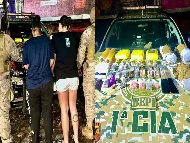 Duas mulheres são presas com uma grande quantidade de drogas em kitnet em Teresina