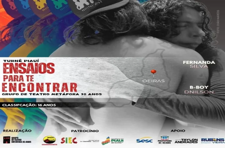 Grupo Metáfora apresenta peça “Ensaios para te encontrar” nesta quarta-feira, 08, no Cine Teatro Oeiras