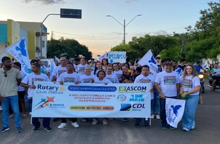 Rotary Club de Oeiras realiza XXI Caminhada da Paz com foco na inclusão de pessoas com deficiência