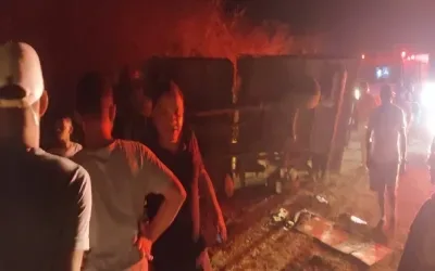 VÍDEO: Cinco pessoas ficam feridas em acidente na zona rural de Oeiras