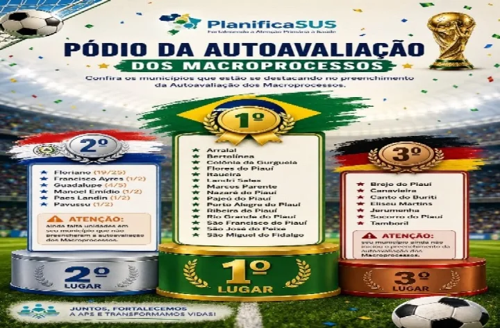 São Miguel do Fidalgo conquista 1º lugar na Autoavaliação dos Macroprocessos do PlanificaSUS