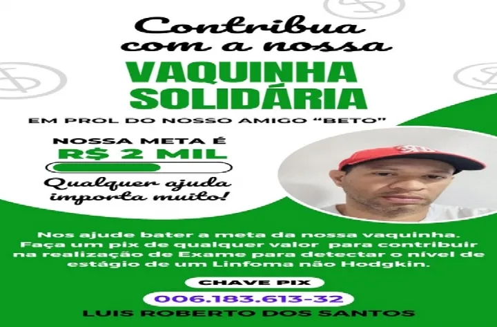 Solidariedade em prol de Beto: Contribua com a vaquinha para exame de saúde