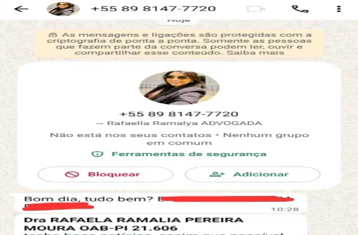 Advogada Rafaela Ramalya alerta sobre golpe que usa seu nome e imagem
