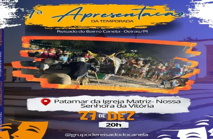 Grupo de Reisado do Bairro Canela inicia temporada de apresentações nesta sexta-feira em Oeiras