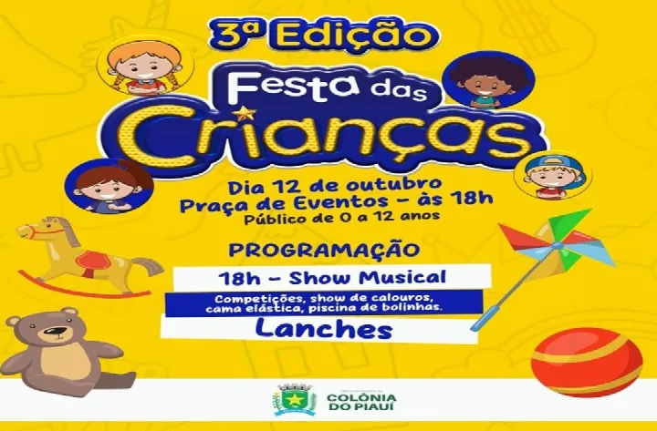 3ª Edição da Festa das Crianças movimenta Colônia do Piauí no Dia 12 de Outubro