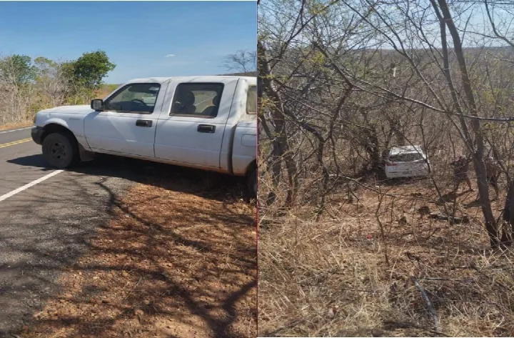 HB20 colide com pick-up parada na pista na PI 236 que liga Oeiras a Regeneração
