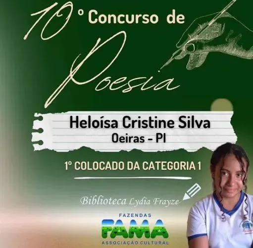 Alunos da Educação Municipal de Oeiras conquistam ouro, prata e bronze em concurso nacional de poesia