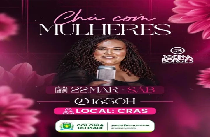 Chá com Mulheres promete emoção e valorização feminina em Colônia do Piauí