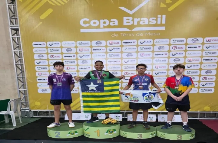 Israel Júnior conquista três ouros na Copa Brasil de Tênis de Mesa em Natal