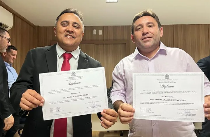 Tiel Sales e Assuero Costa são diplomados para gestão 2025-2028 em Tanque do Piauí