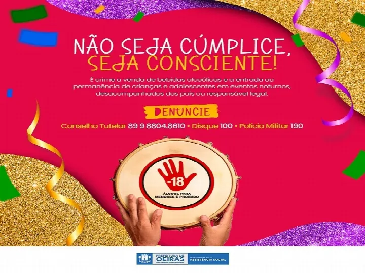 Campanha alerta sobre consumo e venda de bebidas alcoólicas para menores em Oeiras