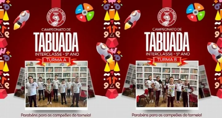 Sociedade Educacional Paulo Freire parabeniza alunos do 5º ano por desempenho no 1º Campeonato de Tabuada