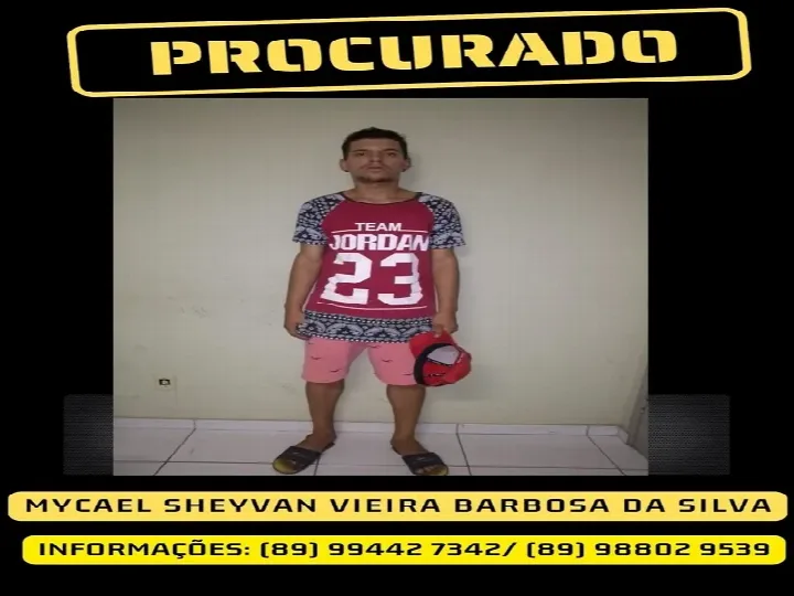 Polícia Civil de Oeiras procura foragido acusado de tráfico de drogas e outros crimes