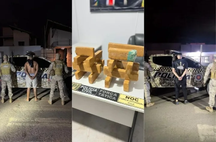 Dois passageiros são presos com 15 tabletes de maconha dentro de ônibus em Picos